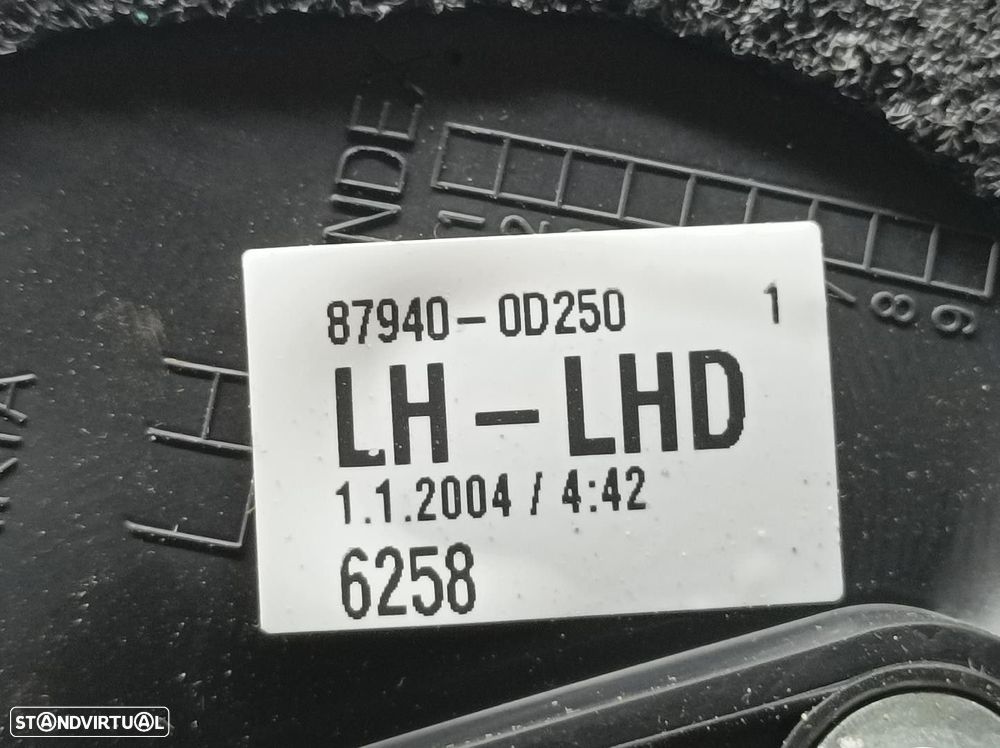 ESPELHO RETROVISOR ESQUERDO TOYOTA YARIS 2010 - 3