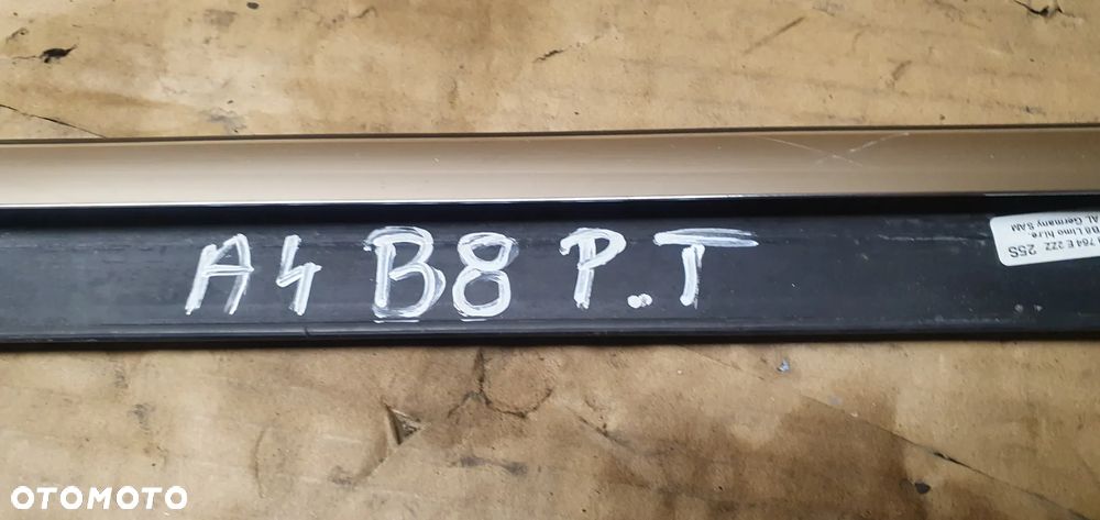 Listwa zgarniająca drzwi chrom lewy tył tylna lewa Audi A4 B8 8K0853764E - 7