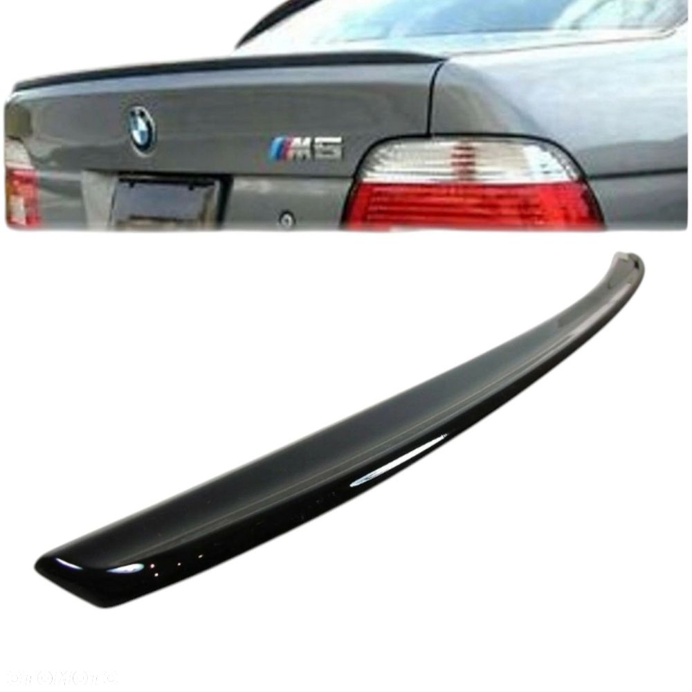 Spoiler Lotka BMW 5 E39 Czarny Połysk Spojler Dokładka na Klapę M5 Style M - 1