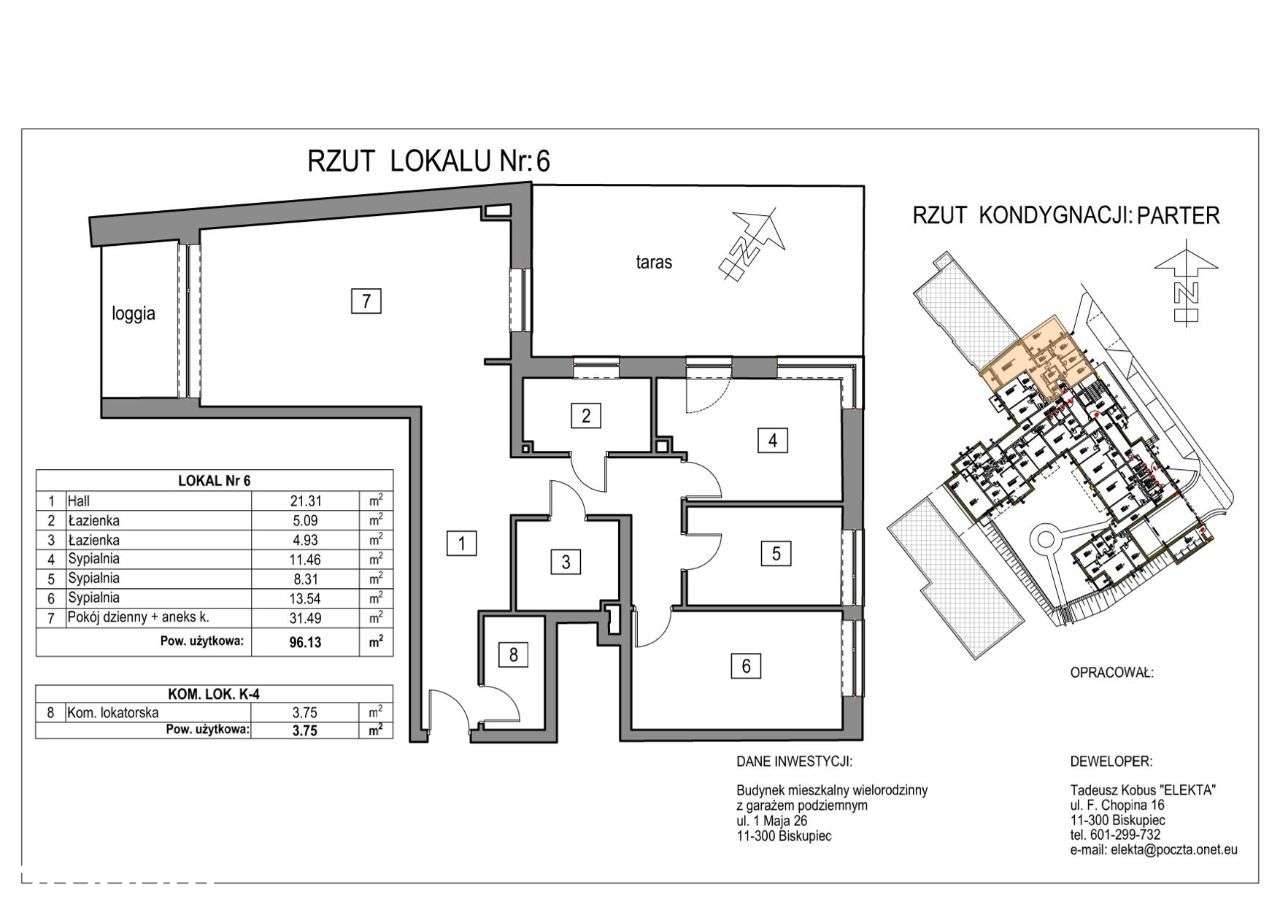 Mieszkanie Nr 6 - Parter - 96,13m2