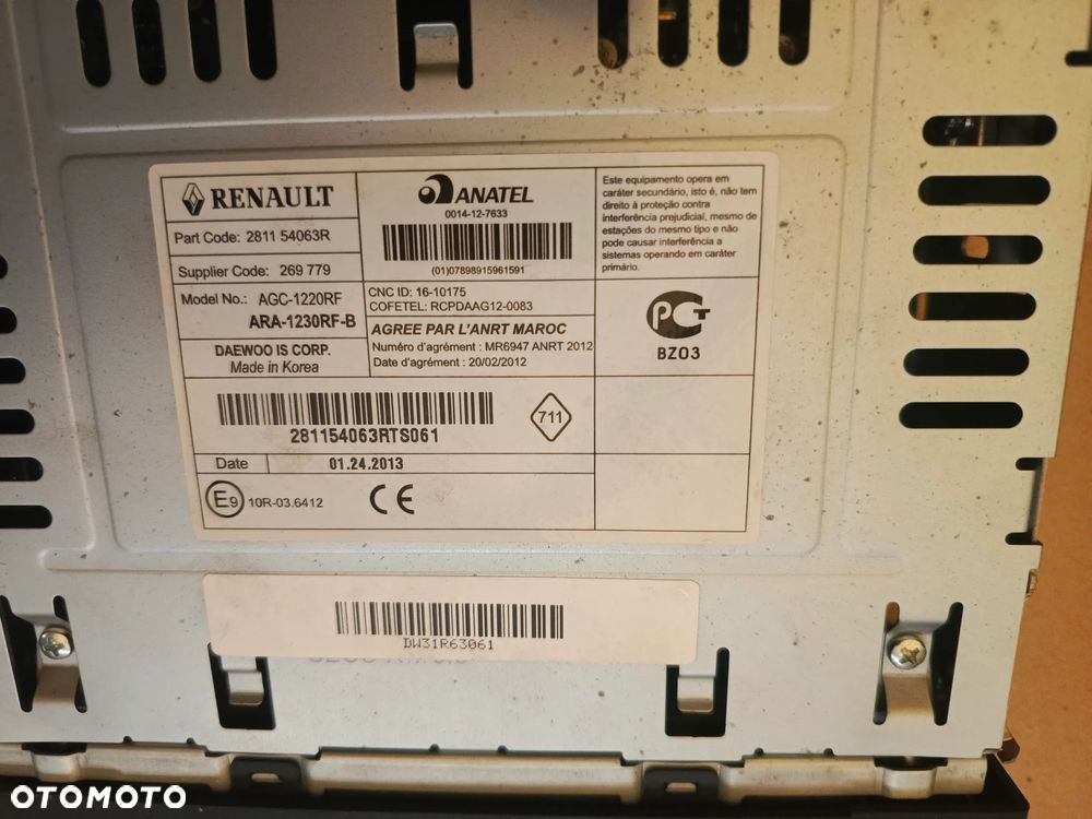 RADIO RENAULT KANGOO II 281154063R - 5