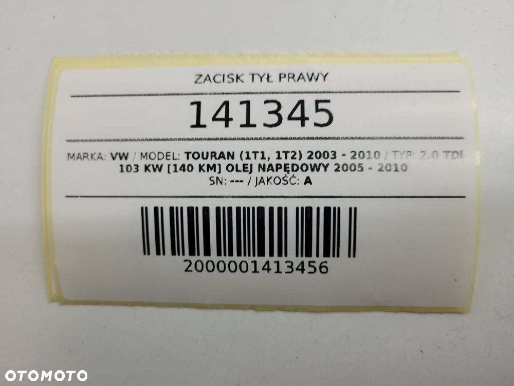 ZACISK TYŁ PRAWY VW TOURAN 2.0 TDI - 9