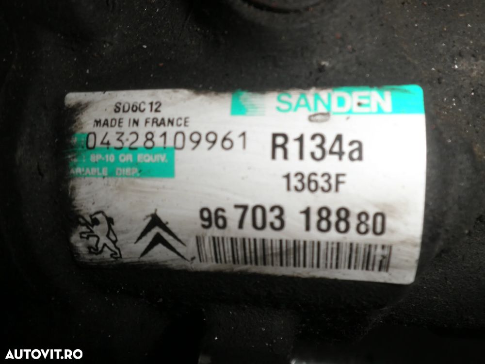 Compresor AC Peugeot 207, 307, Citroen, 1.4 1.6 9670318880 - 3