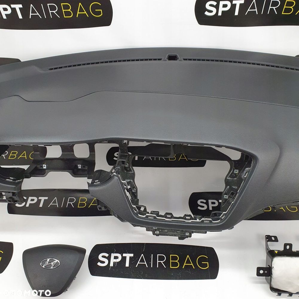 HYUNDAI i20 II DESKA ROZDZIELCZA KONSOLA KOKPIT PULPIT PODUSZKI AIRBAG AIR BAG PASY KIT SET - 3