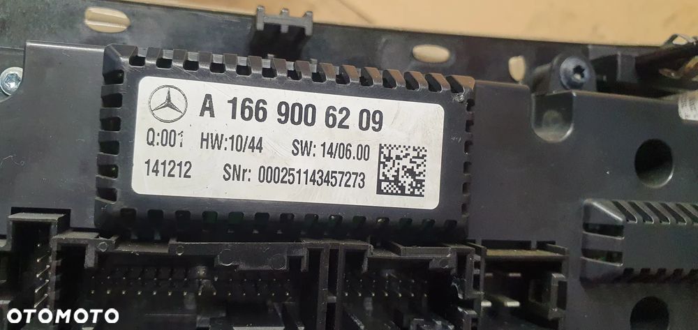 Panel nawiewu klimatyzacji klimatronic Mercedes GL X166 W166 A1669006209 - 12