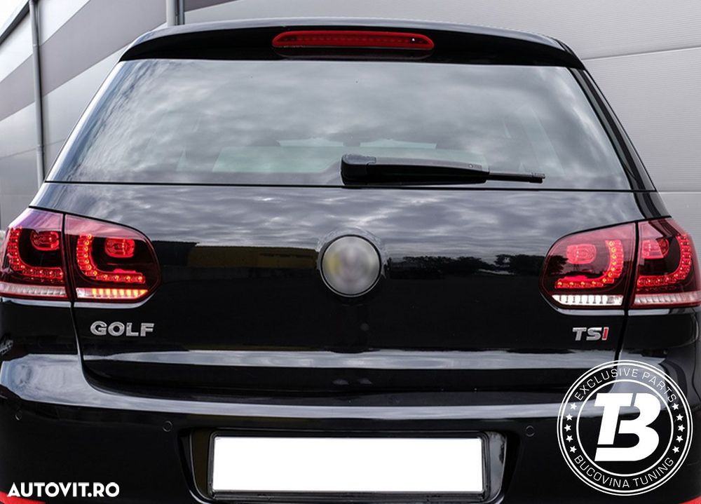 Stopuri Full LED compatibile cu VW Golf 6 VI R20 Cherry Red Design - 18