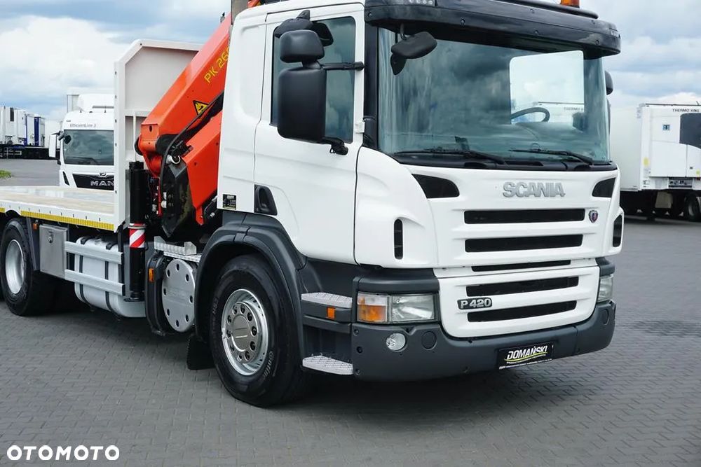 Scania / P 420 / 8 X 4 / TRIDEM / SKRZYNIOWY + HDS / PALFINGER PK 26002 / WYS. 12 M / DŁ. 8 M - 21