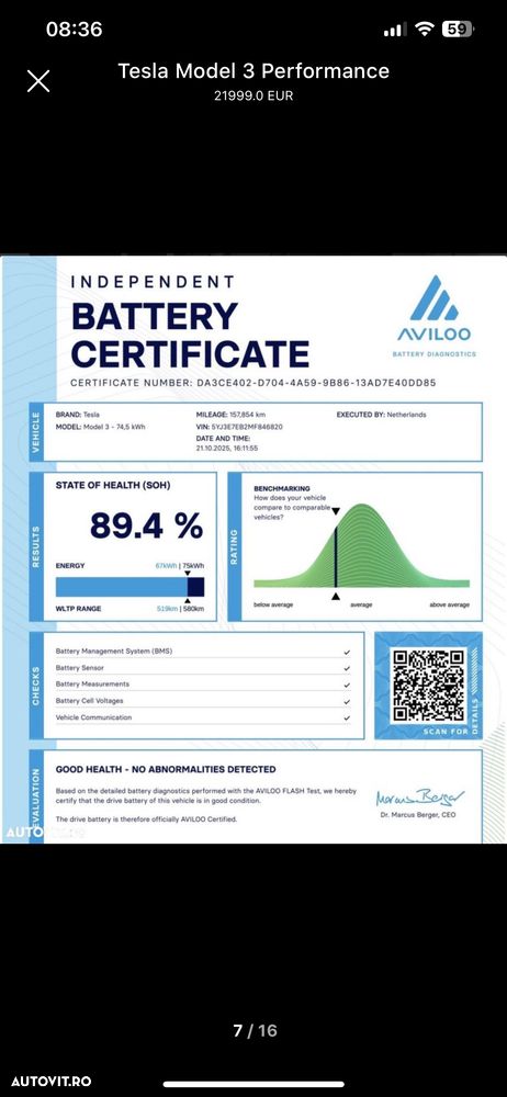 Tesla Model 3 Langstreckenbatterie Allradantrieb Dual Motor - 6
