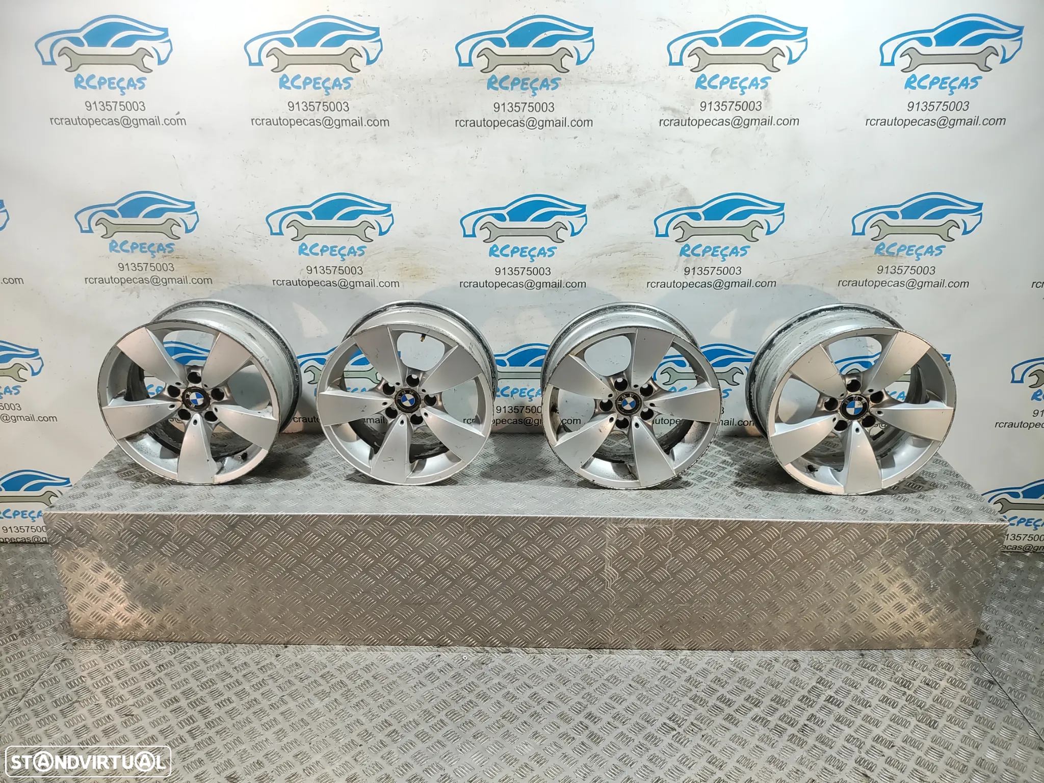 - Conjunto Jantes 17 Originais BMW Serie 5 E60 E61 7,5J ET20 5x120 - 12