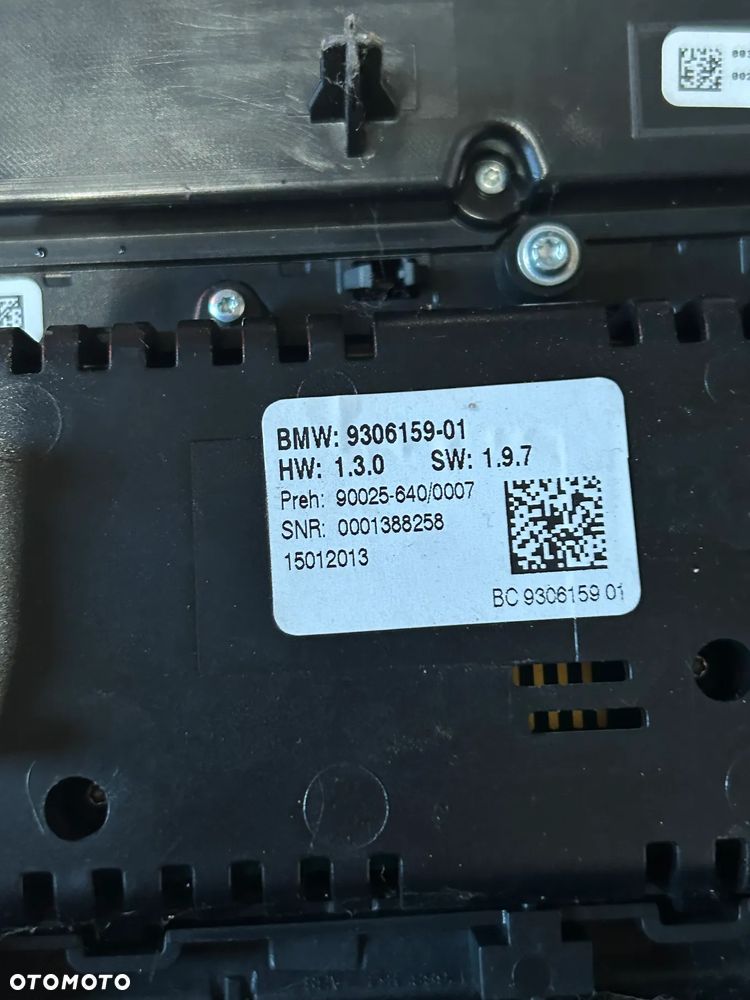 BMW 5 F10 F11 PANEL PRZEŁĄCZNIKI RADIA KLIMATYZACJI 9306153 - 3
