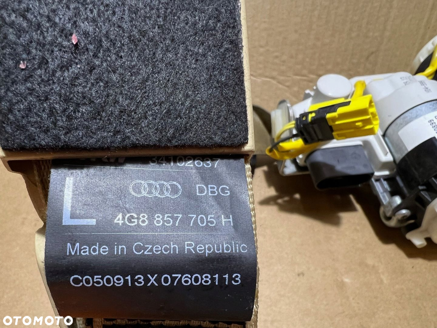 AUDI A6 C7 PAS BEZPIECZEŃSTWA LEWY PRZÓD PRZEDNI KREMOWY 4G8857705H - 3