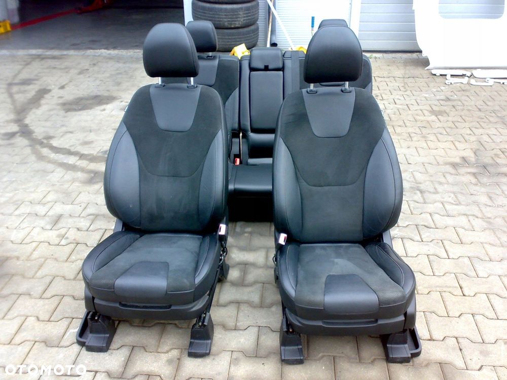 ford edge mk2 2015 2018 fotel fotele kanapa czarna skóra alcantara elektry. - 3