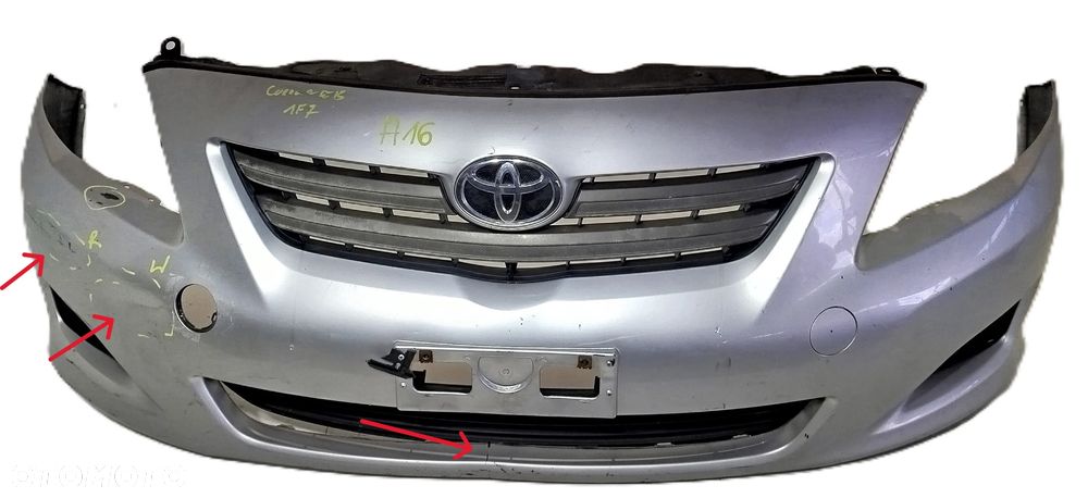 zderzak przedni przód grill TOYOTA COROLLA E15 07-10 1F7 - 1