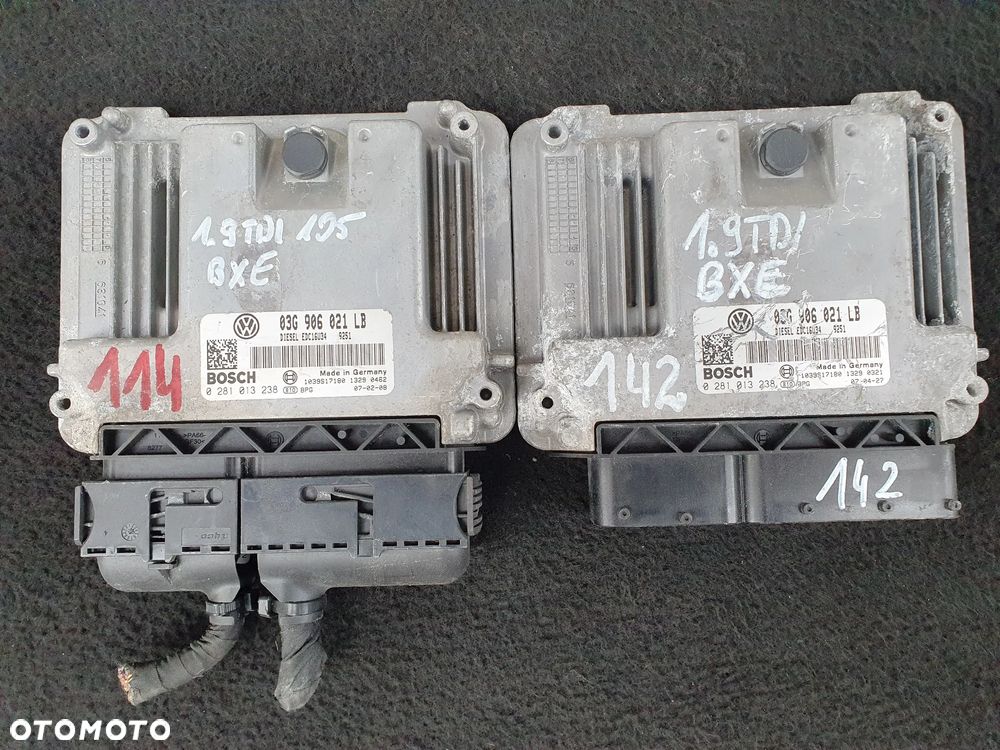 SKODA OCTAVIA II 1.9TDI BXE ECU STEROWNIK SILNIKA KOMPUTER 03G906021LB 0281013238 BOSCH POSIADAM 2 SZT - 1