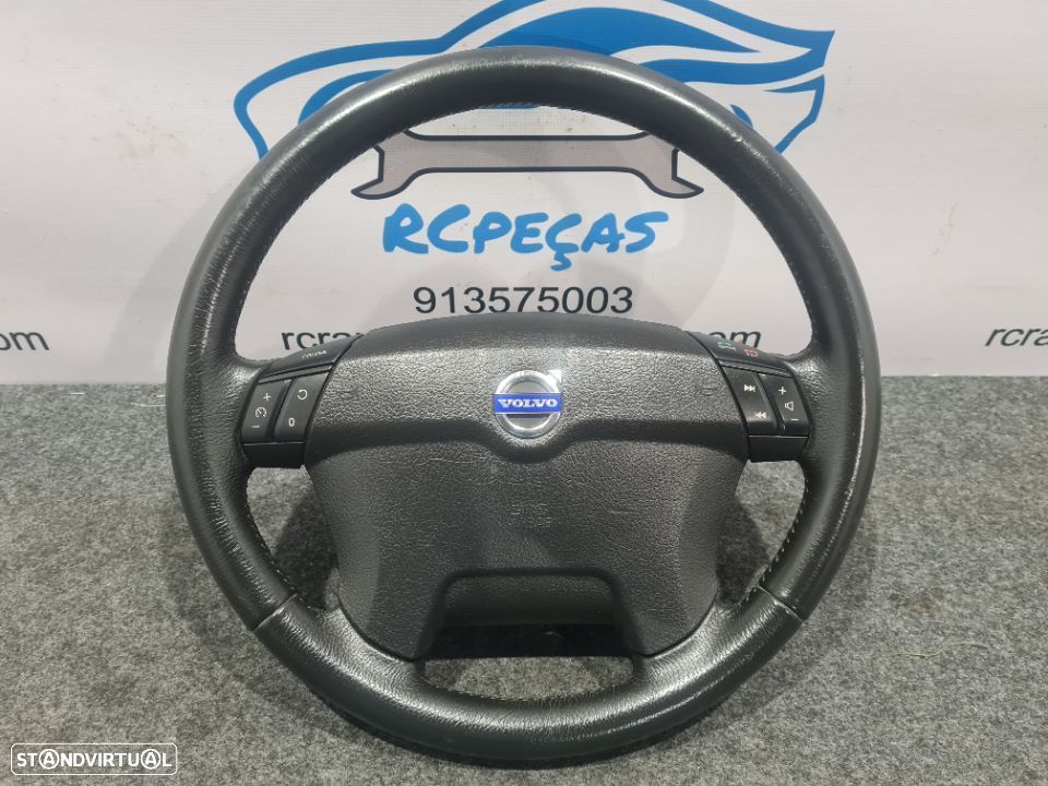 VOLANTE GUIADOR COMPLETO VOLVO XC90 XC 90 PELE COMANDOS MULTIFUNÇÕES AIRBAG