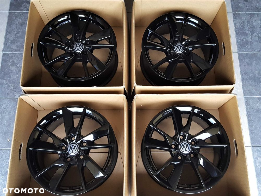 Alufelgi 16 5x112 VW Golf Passat Tiguan Jetta Touran Caddy T-Roc Nowe Oryginalne Czarne ! 740# - 7