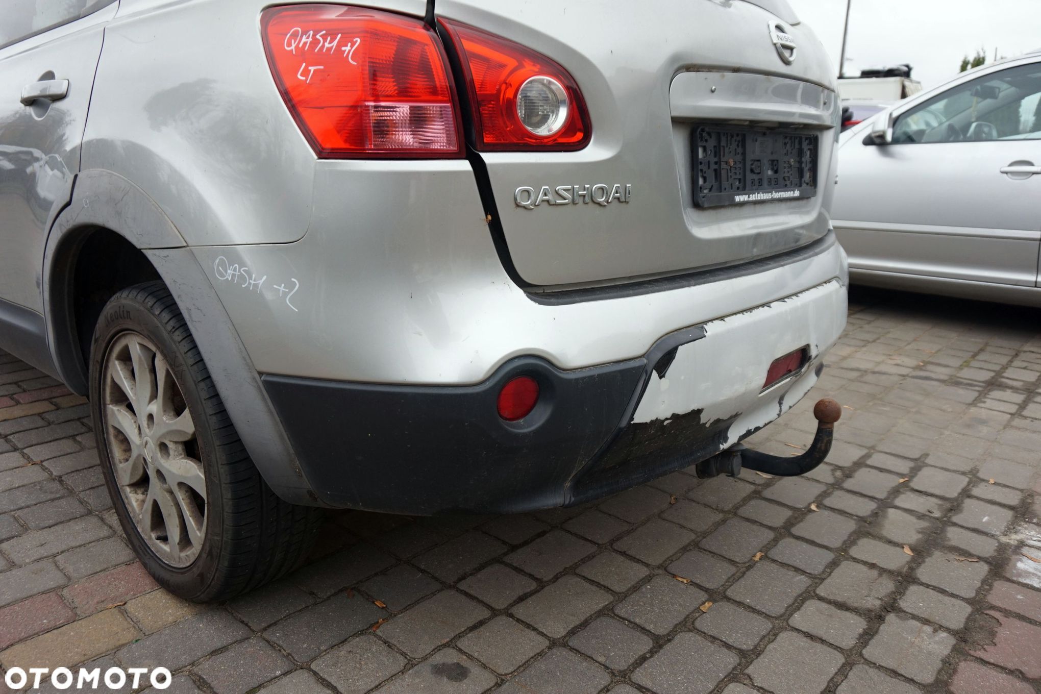 ZDERZAK TYLNY QASHQAI+2 I J10 KY0 85022EY10H SREBRNY NISSAN 2008-2013 - 3