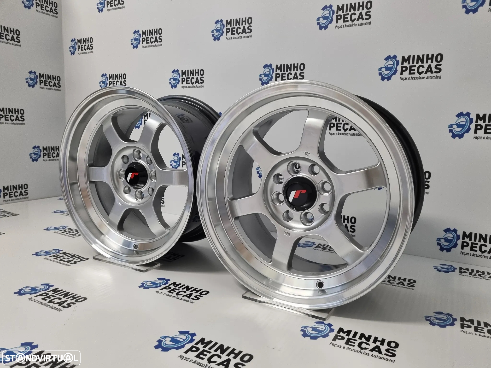 Jantes Japan Racing (JR12) em 15 Hyper Silver - 2