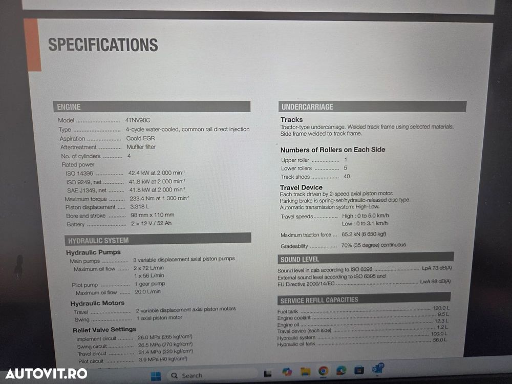 Hitachi ZX85, 2022, 3.339h, CUPLA RAPIDA HIDRAULICA +3 CUPE NOI, senile cauciuc 90%, masa operationala 8,6t, adanc sapare 5m, latime 2,2m, ridica 4,5t, inst picon, LAMA NIVELARE, aer cond, Camera spate, leasing 4 ani, STARE FOARTE BUNA, PROMOTIE 59.900eur+Tv - 9