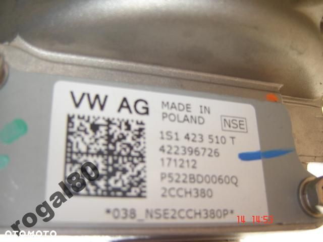 VW UP KOLUMNA KIEROWNICY NOWA ORYGINAŁ 1S1 - 3