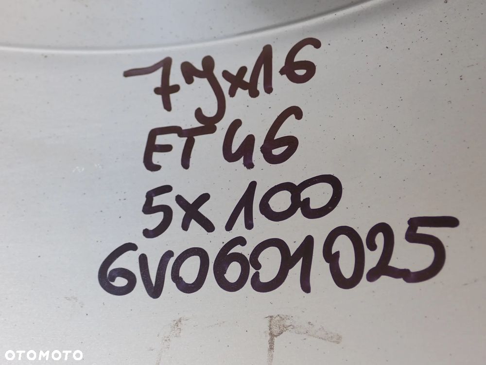FELGI ALUMINIOWE SKODA 7JX16 ET 46 5X100 6V0601025 - 8