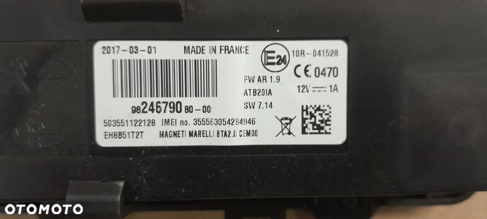 MODUŁ STEROWNIK BLUETOOTH CITROEN C5 III X7 LIFT 9824679080 - 2