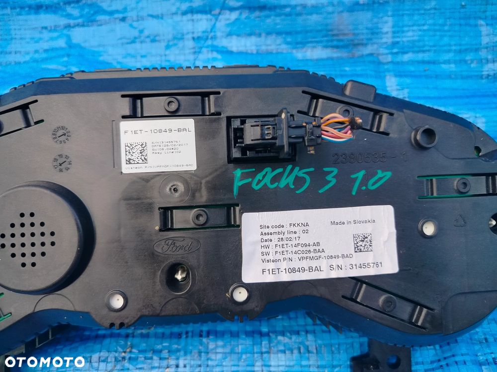 LICZNIK ZEGARY EUROPA FORD FOCUS MK3 LIFT 1.0 F1ET10849BAL - 3