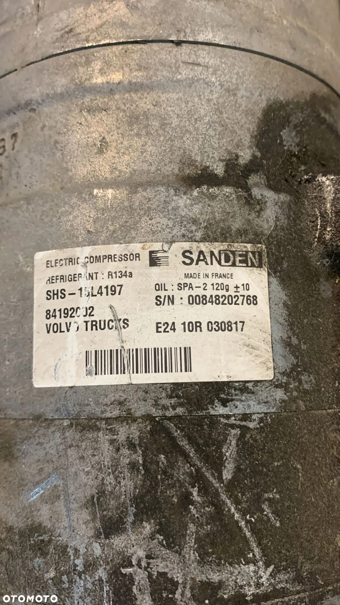 SPRĘŻARKA KLIMATYZACJI VOLVO FH4 84192002 / 00503206668 / 00848282768 SANDEN - 4