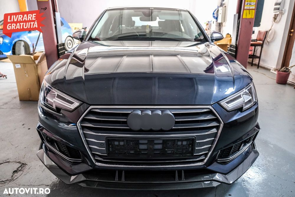 Prelungire Bara Fata Lip Audi A4 B9 8W S-Line (2016-2018) Carbon Look- livrare gratuita - 19