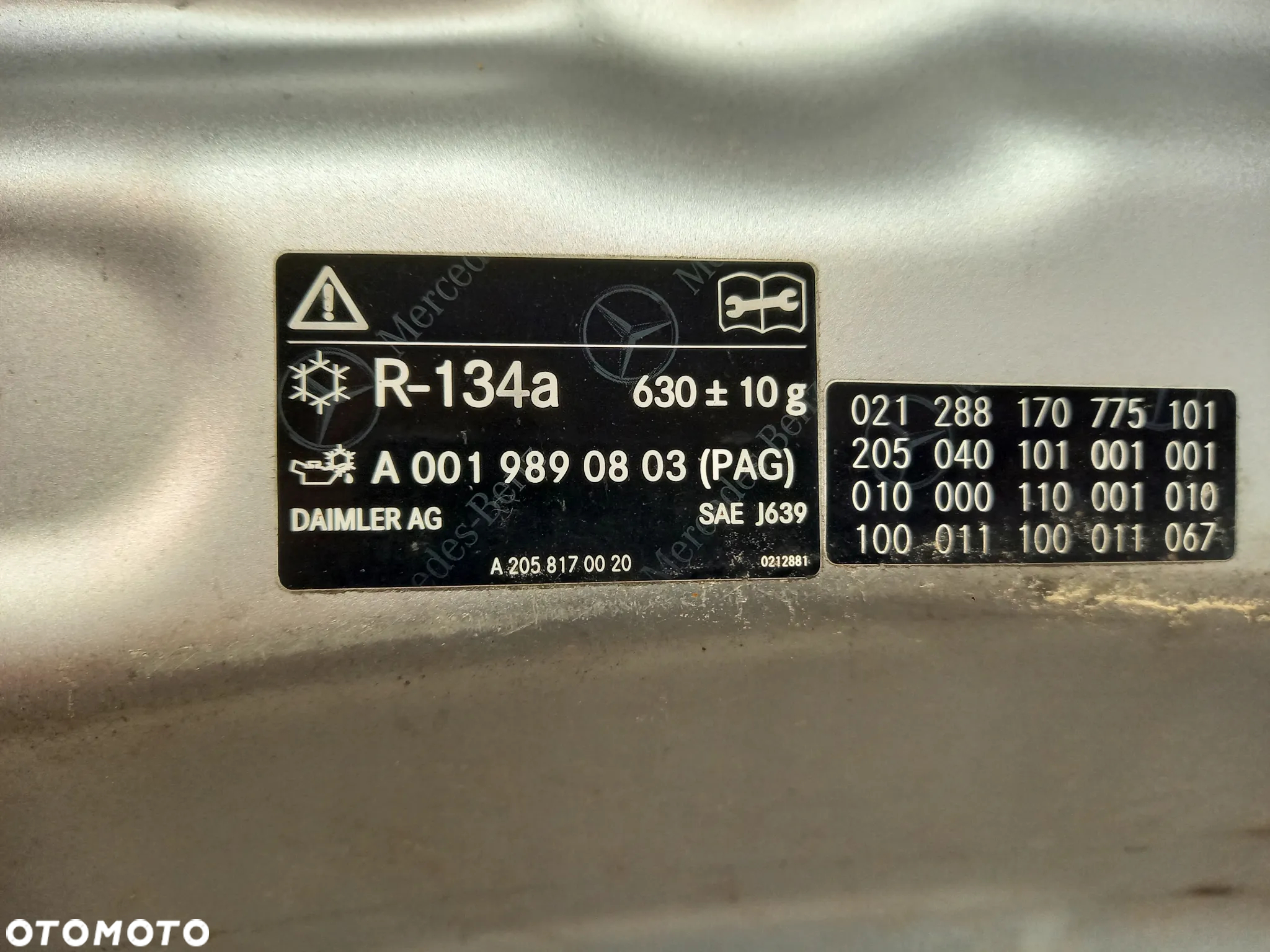 Mercedes C klasa A W 205 maska pokrywa silnika - 9