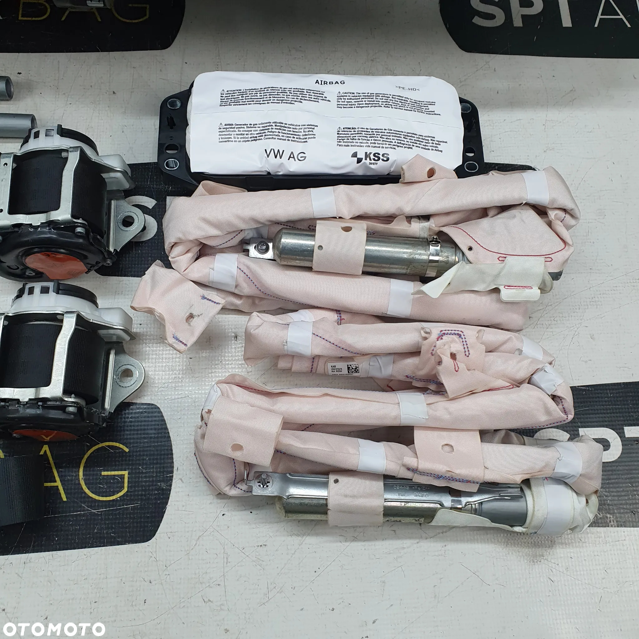 VW ID 3 ID.3 SZARA DESKA ROZDZIELCZA KONSOLA KOKPIT PULPIT PODUSZKI AIRBAG AIR BAG PASY KIT SET - 10