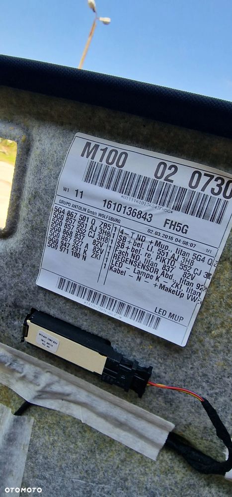 PODSUFITKA+Osłony Słupki VW Golf VII GTI GTD R-Line 5D - 14