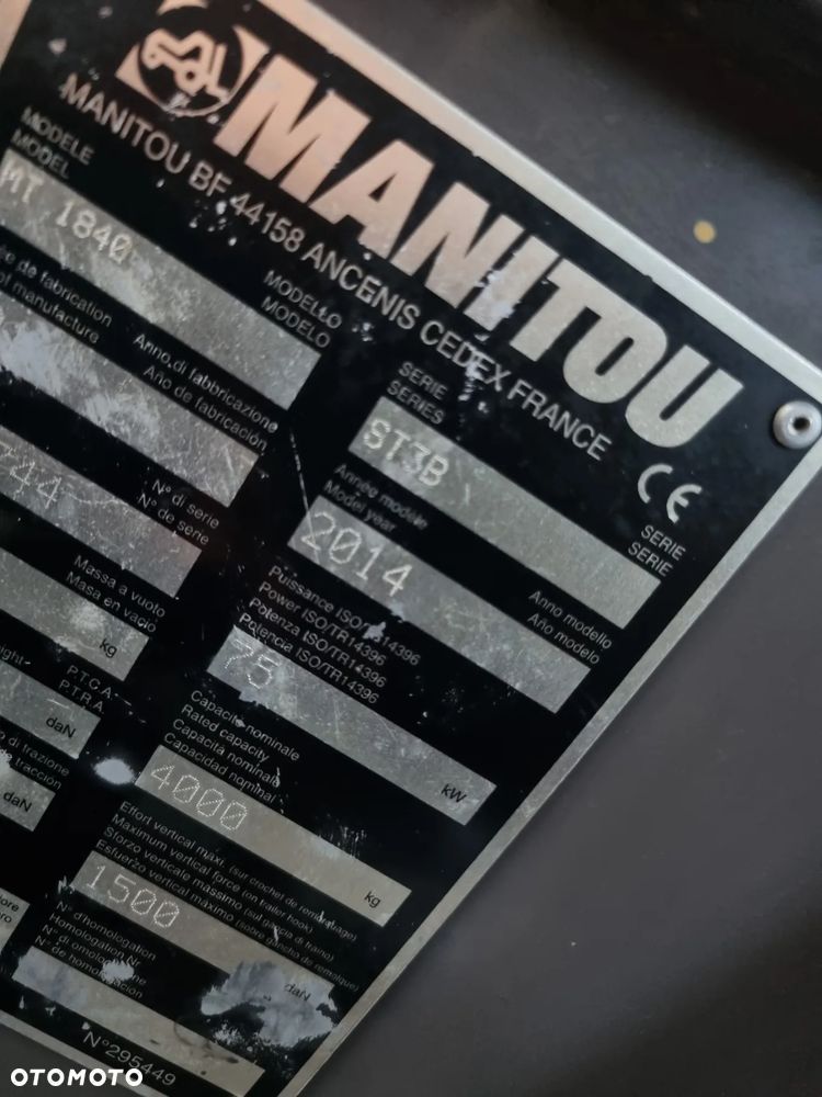 Manitou MT1840 Ładowarka Teleskopowa 18metrów jak nowa z salonu 2015r 3180 mtg z Norwegii Widły i Łyżka PERKINS - 26