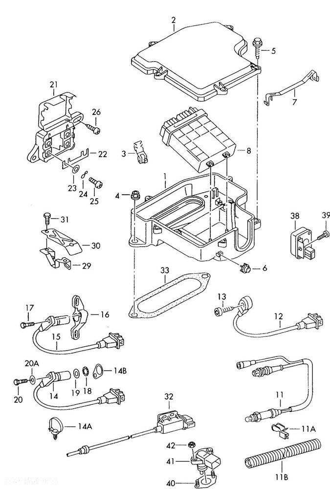 KOMPUTER SILNIKA AUDI A4 B6 1.9 TDI 8E0907411 AWX - 2
