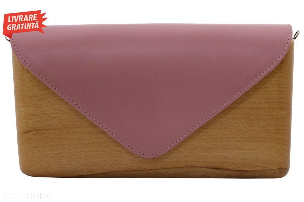 Geanta Lemnia Roz Nude- livrare gratuita - 2