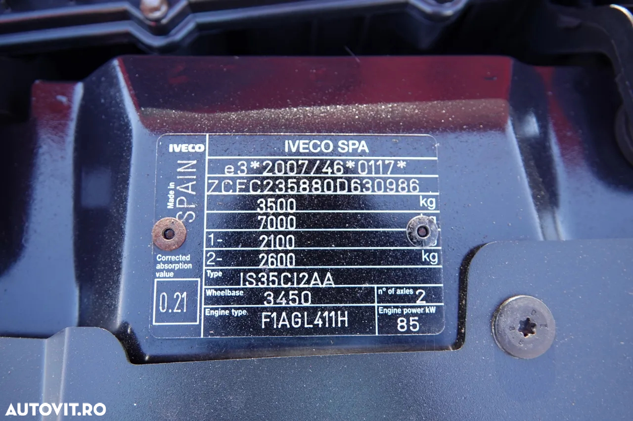 Iveco DAILY 35C12D / 2.3 D / BASCULATOR – 2.8M / DUBLU / IMPORTAT / CONTRACT DE SERVICE POST-SERVICE - 37