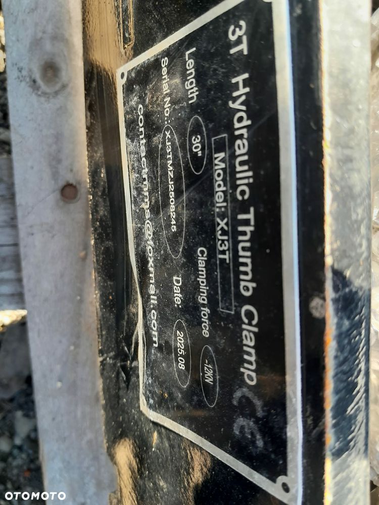 Kciuk hydrauliczny do koparki mini koparki pazur hak chwytający łapa dociskowa chwytak fi40 3-5t NOWY - 2