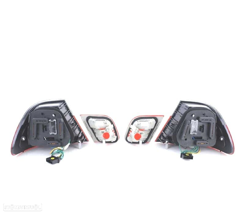 FAROLINS TRASEIROS LED BMW E46 99-03 VERMELHO ESCURECIDO - 3