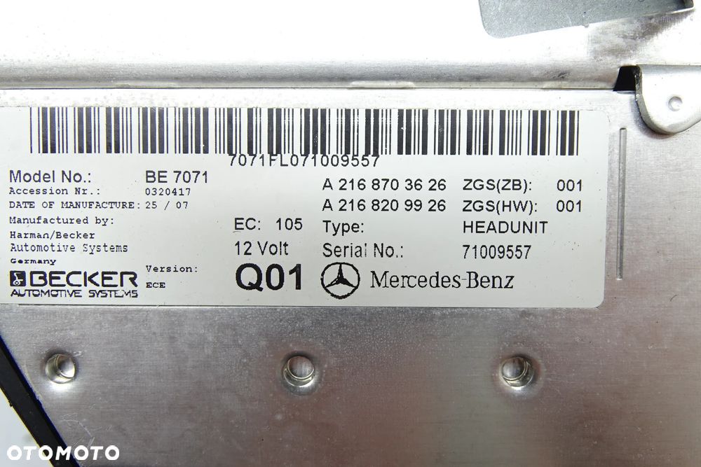 MERCEDES CL W216 Radia CD Nawigacja COMAND 2168703626 - 6
