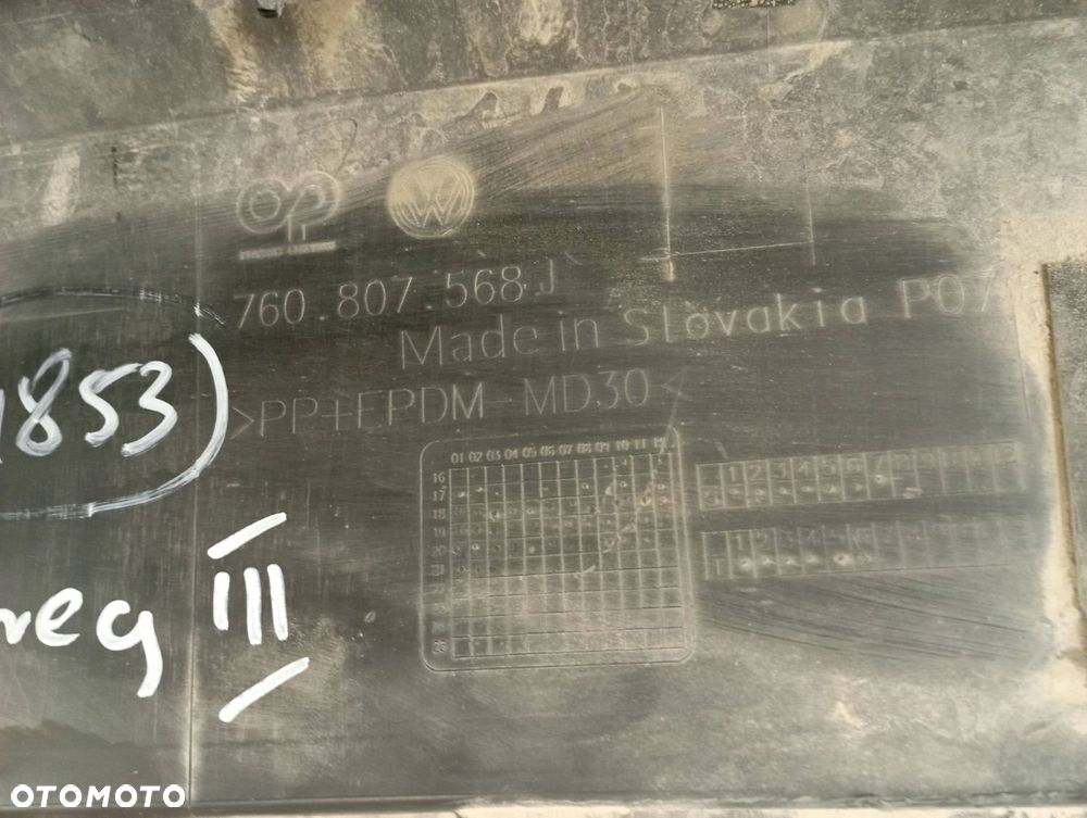 VW TOUAREG DYFUZOR ZDERZAKA TYŁ DOKŁADKA 760807568J - 3