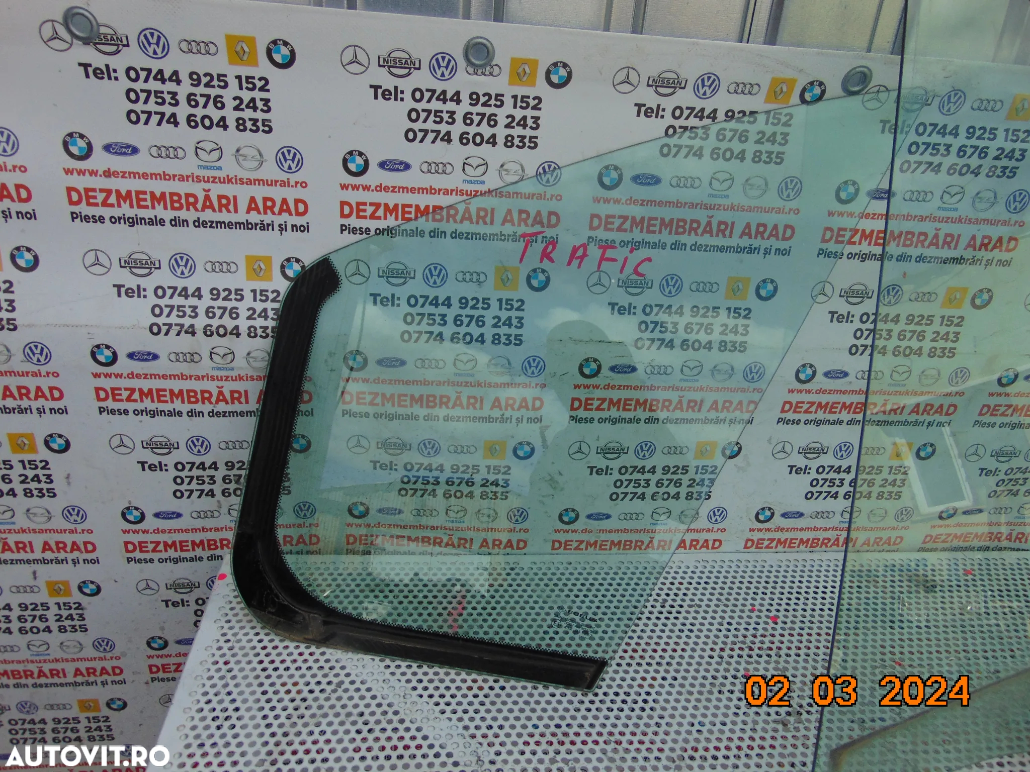 Geam usa Renault Trafic 2014-2023  Opel Vivaro geamuri usi stanga dreapta fata 2014-2024 - 5