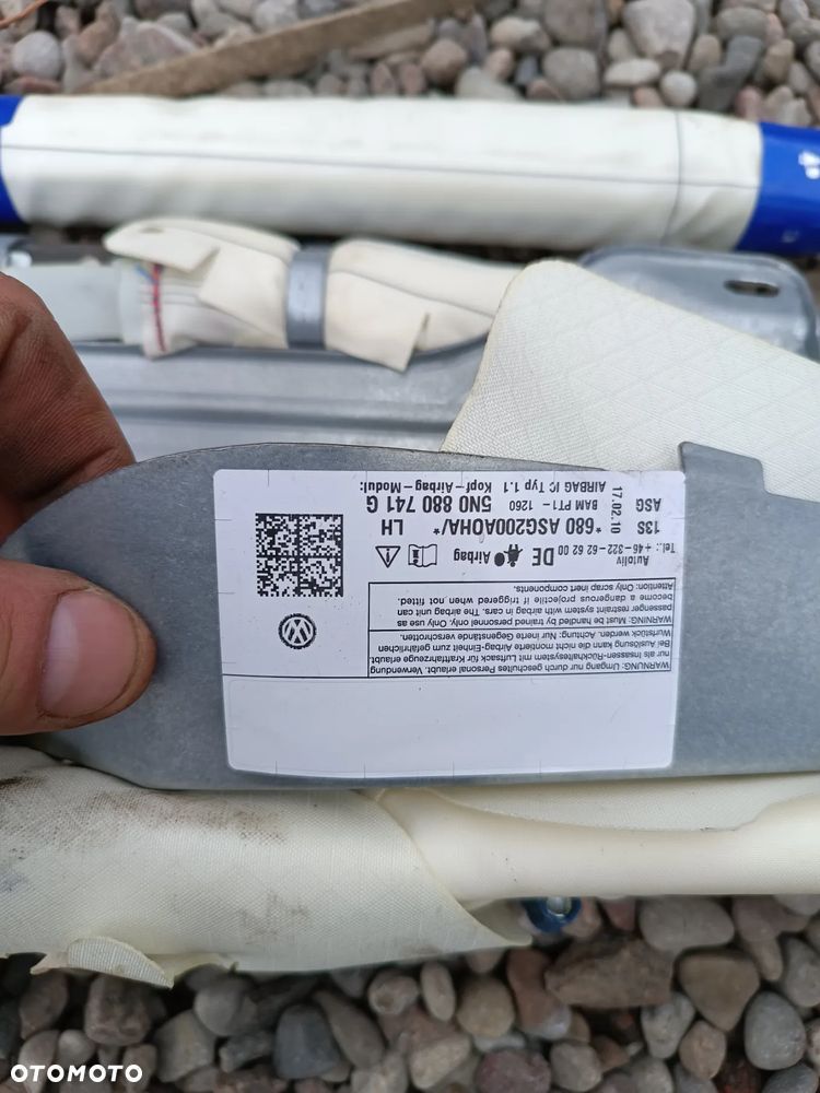 KURTYNA POWIETRZNA LEWA PRAWA KOMPLET  VW TIGUAN I 1 5N0880742G - 3