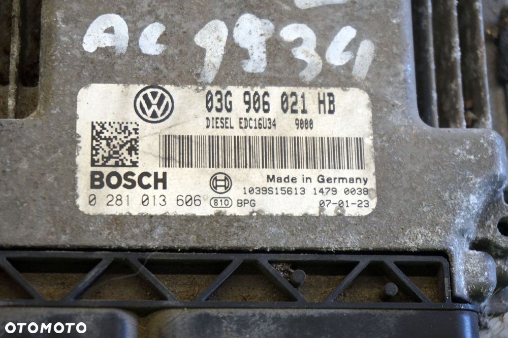 STEROWNIK SILNIKA KOMPUTER GOLF V 1.9 TDI 03G906021HB 0281013606 VOLKSWAGEN 2003-2009 - 3