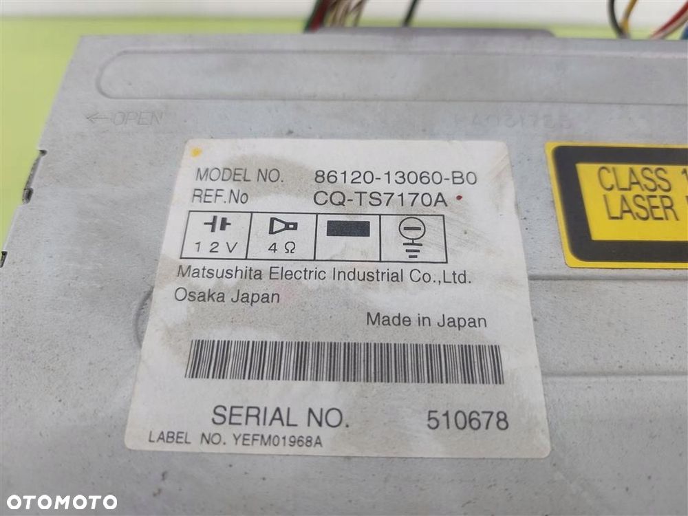 Radio Toyota Corolla Verso I 2001-2004 8612013060B0 CQTS7170A ORYGINAŁ - 8