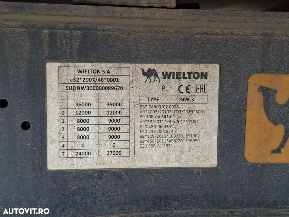 Wielton NW-3 CEREALE BASCULABIL AXA LIFTANTA - 19