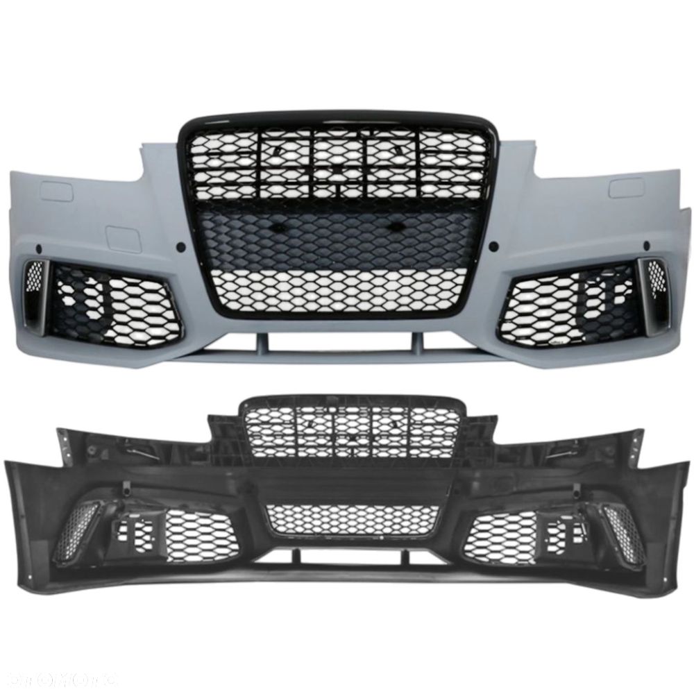 AUDI A6 C6 2004-2011 RS LOOK ZDERZAK KOMPLETNY PRZÓD GRILL ATRAPA ZAŚLEPKA - 4