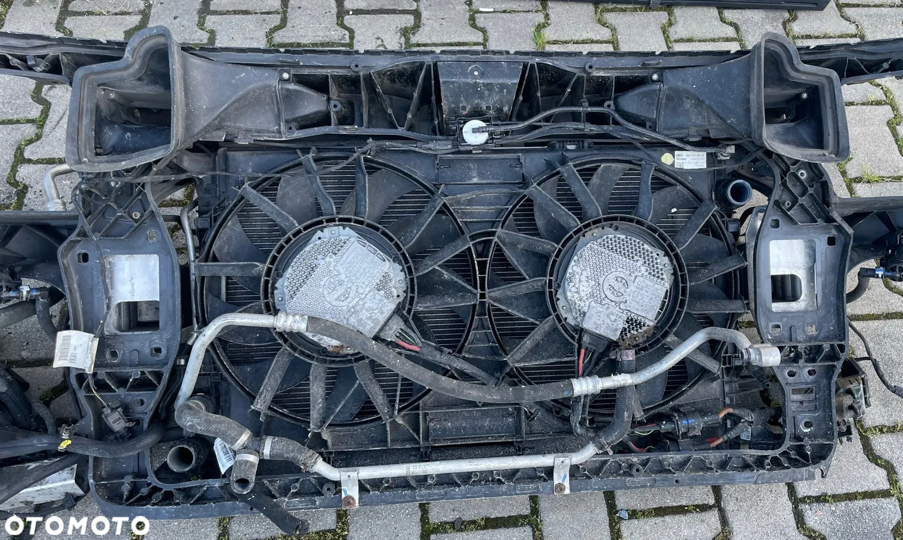 Audi A8 D4 4H 4.2 TDI pas przedni wzmocnienie czołowe chłodnice wentylatory - 2