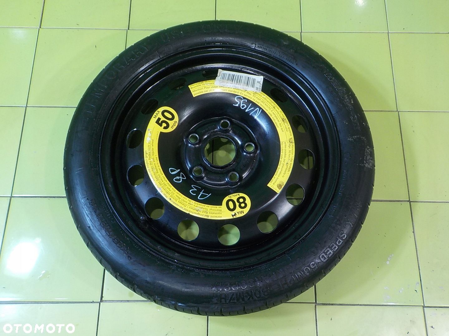AUDI A3 8P II GOLF V VI kolo dojazdowe 125/70/16 5X112 - 1