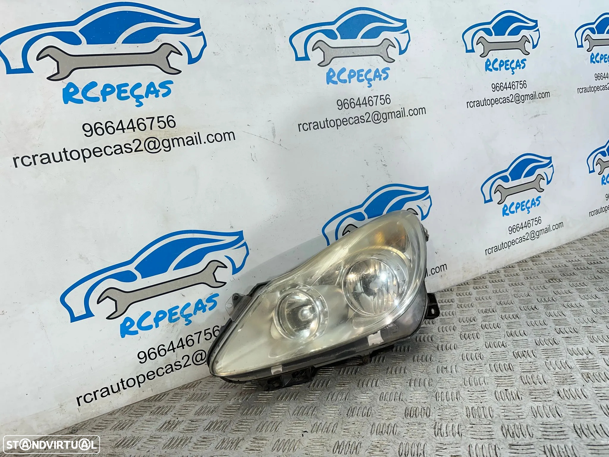 .Conjunto Oticas Farois Frontal Frente Esquerda Direita Halogenio Original GM Opel Corsa D 13186384 13186383 2006 - 2014 - 11