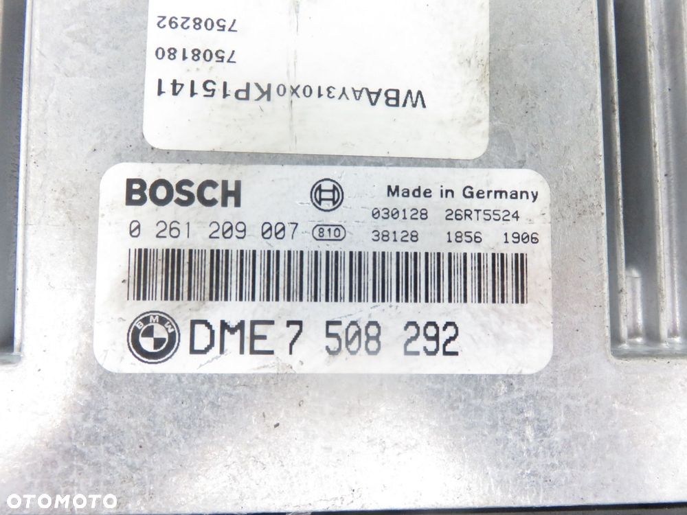 STACYJKA STEROWNIK BMW E46 318 i - N42 B20 A 0261209007 7508292 7516809 - 5